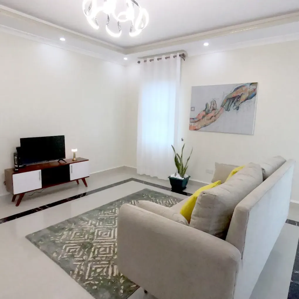 Modern Living Area with Art