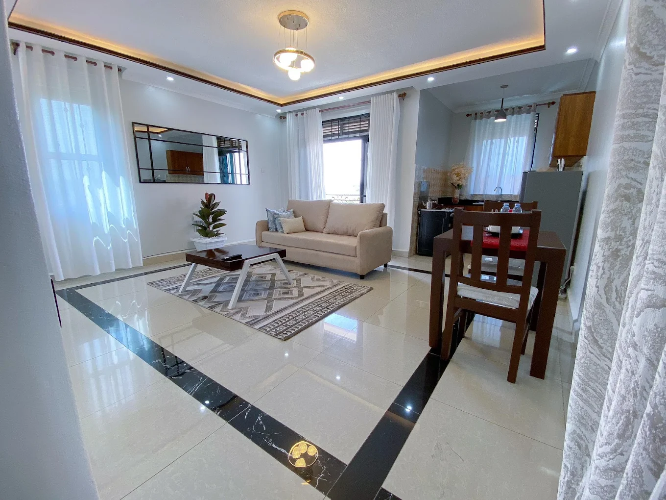 Spacious luxury apartment interior